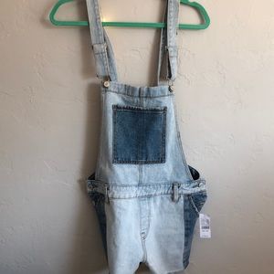 Pac Sun Dual Color true denim overalls